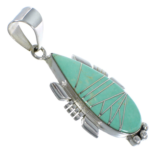 Genuine Sterling Silver Turquoise Pendant EX44404
